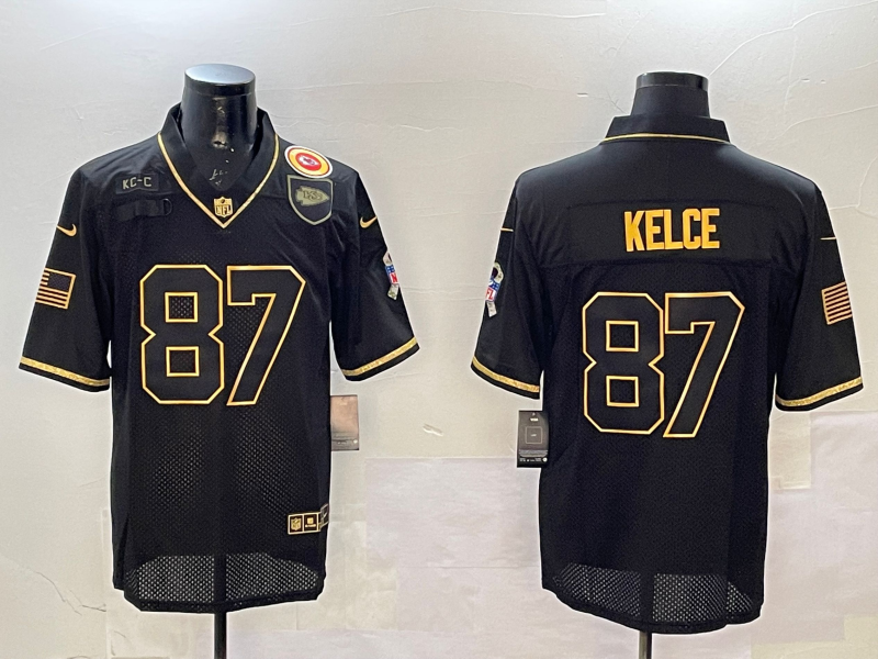 Men Kansas City Chiefs #87 Kelce black 2025 Nike Limited NFL Jersey 001